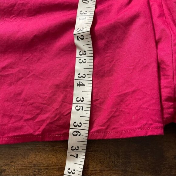 Torrid Mini Poplin Tie-Front Skater Dress in Cherries Jubilee pink size 4X - Picture 12 of 13